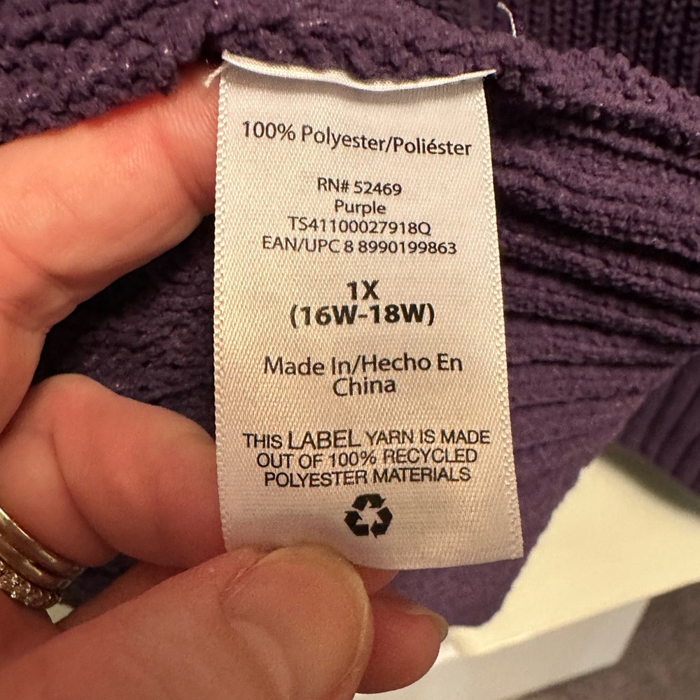 Womens terra & sky open front cardigan size 1X - Picture 6 of 10